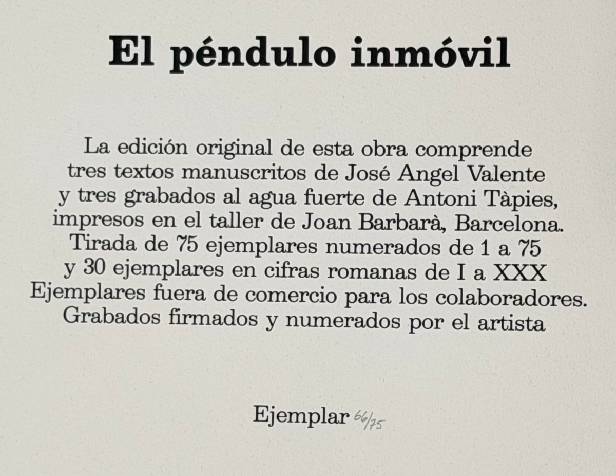 El péndulo inmóvil Tapies, Antoni-photo-5