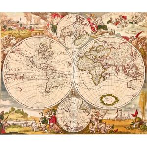 Nova Totius Terrarum Orbis Tabula 1660 par Justus Danckerts