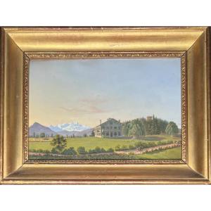 Le Mont Blanc depuis Gaillard Gouache - Jakob EGGER