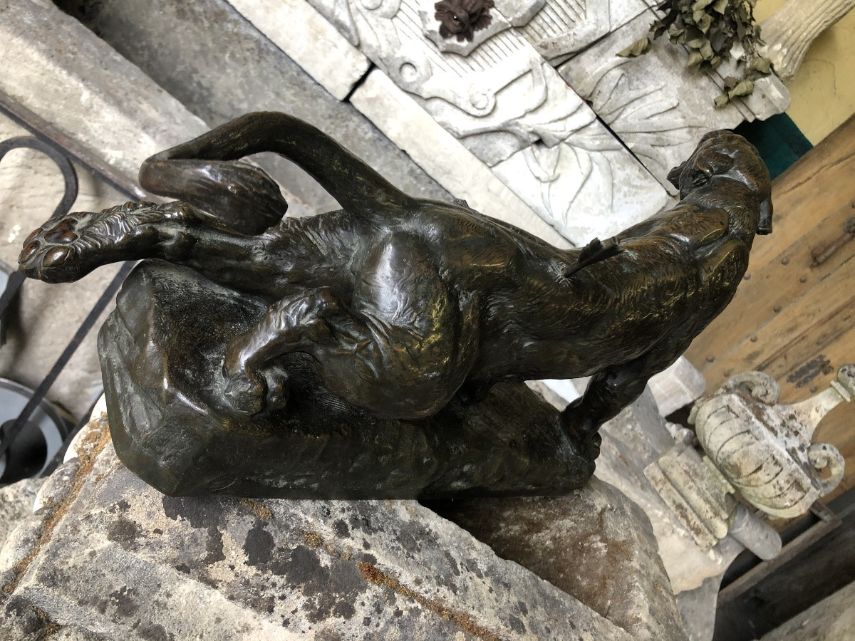 Panthère bronze par Charles Valton -photo-2