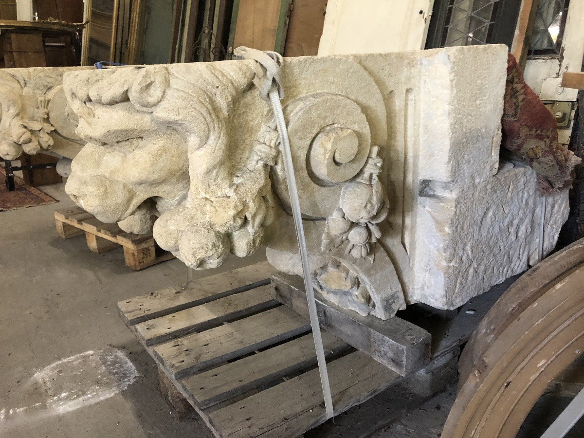 Pair Of Lion Balcony Corbels 1810 -photo-3