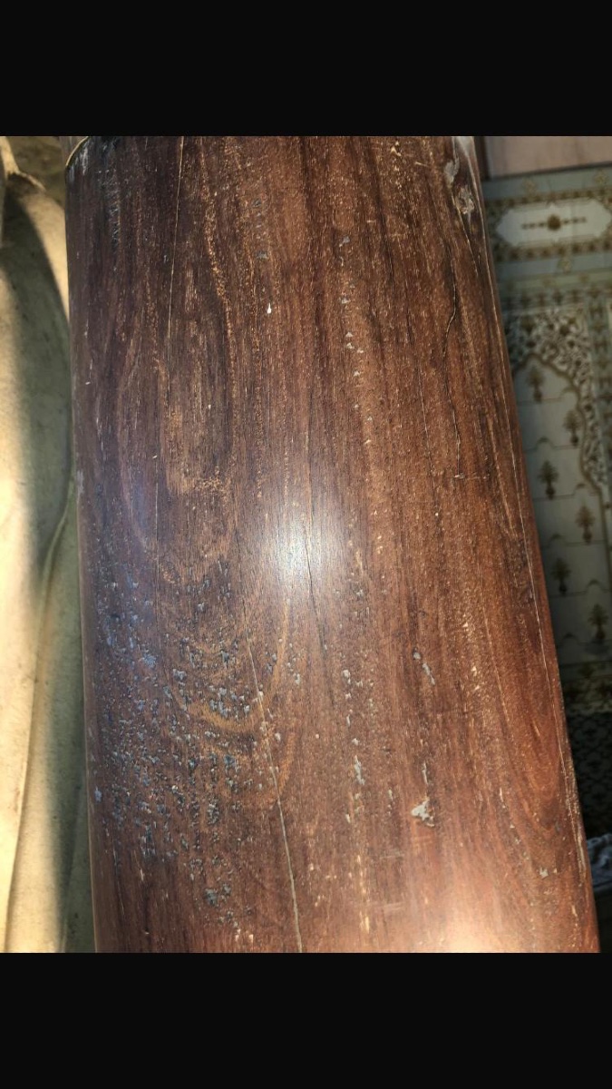 Very Rare Pair Of Zitan Columns, Curved, Late 18th Century-photo-3