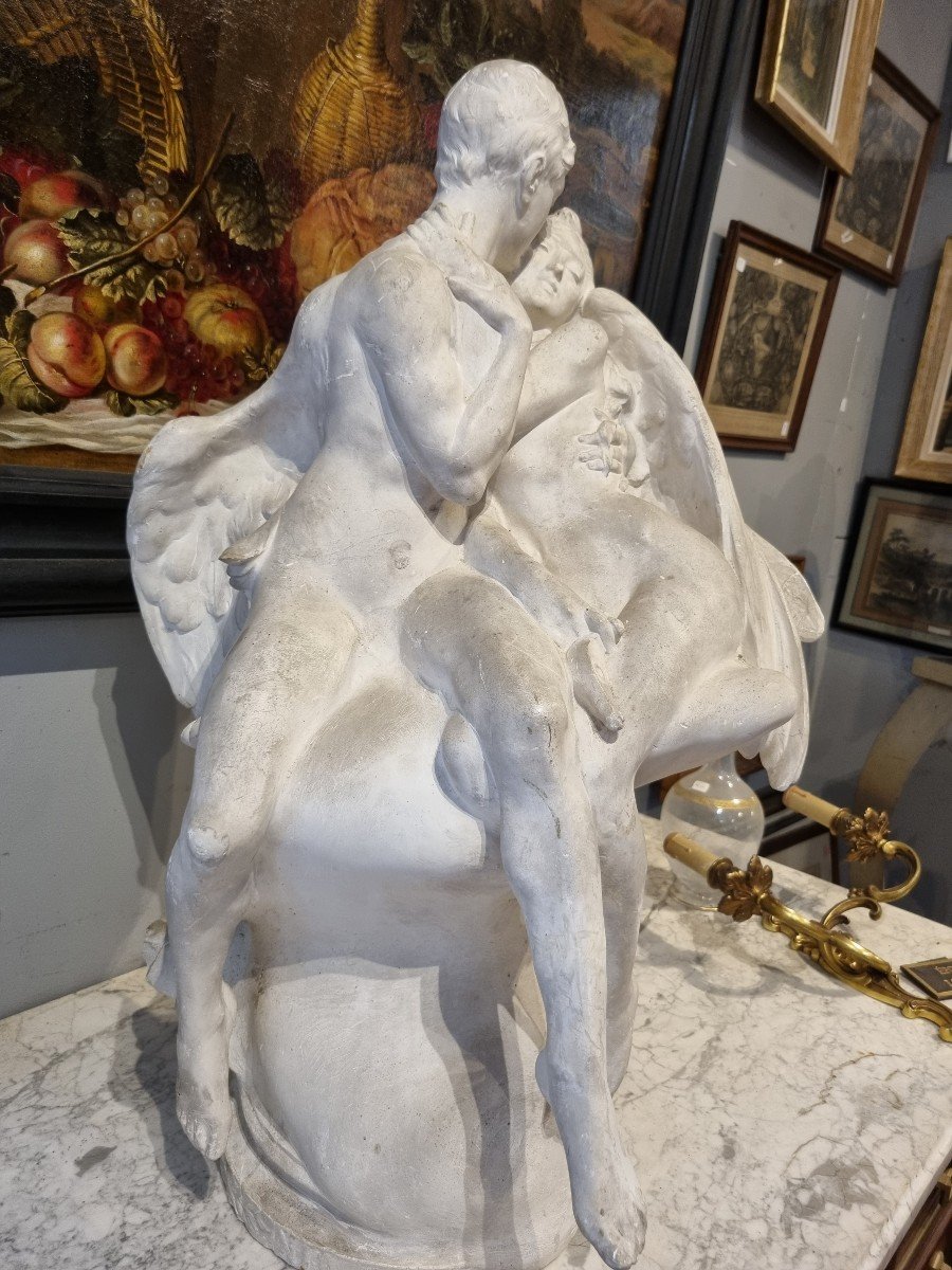 Original Plaster By Gustave Suchetet For The Love Nest Statue At La Roche Sur Yon-photo-4