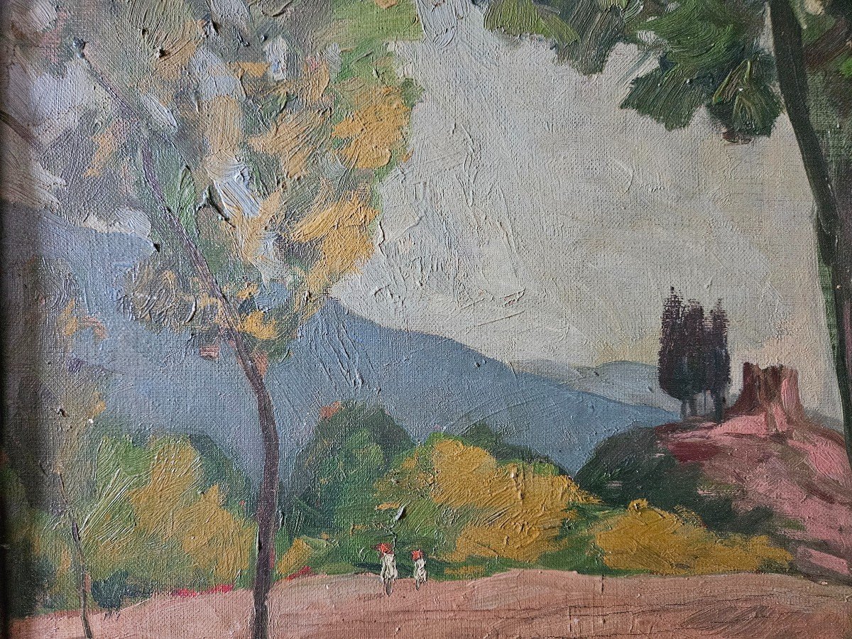 Henri Franck Oil On Canvas Signed And Annotated 1919-photo-4