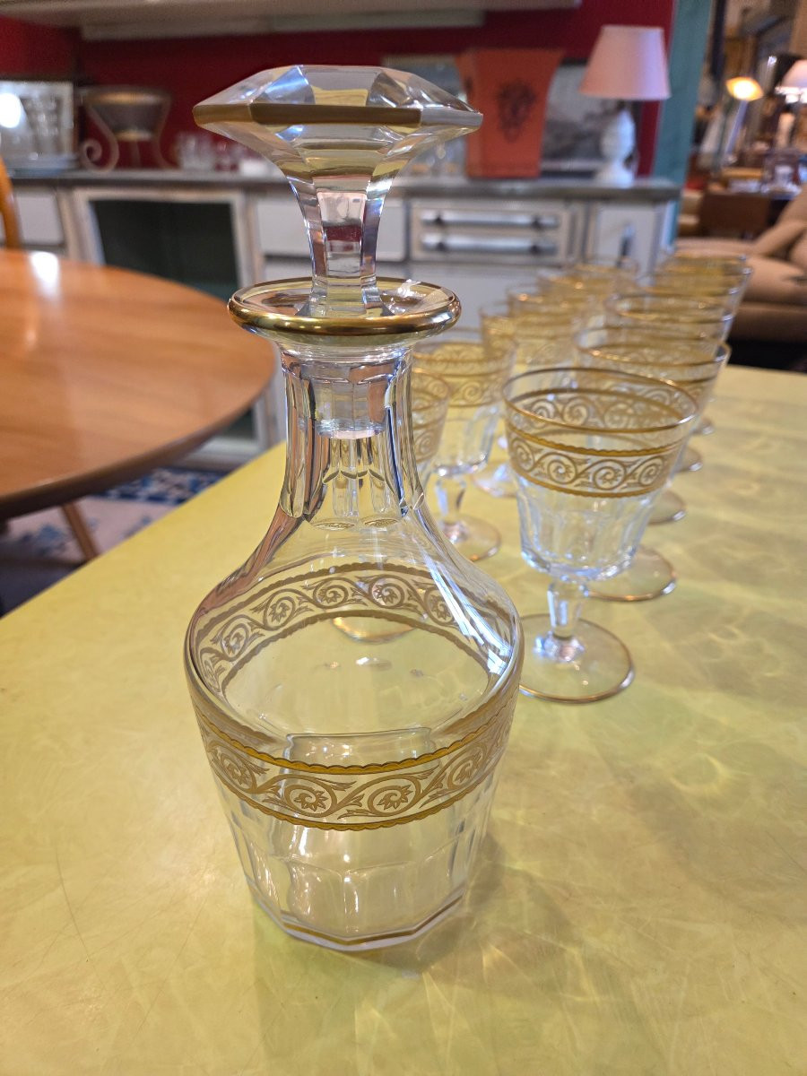 Service de 12 verres Baccarat Eldorado avec carafe-photo-3