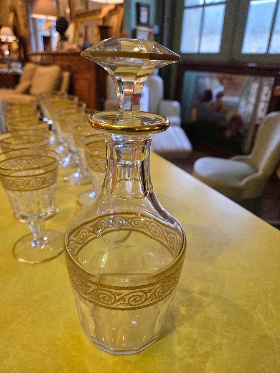 Service de 12 verres Baccarat Eldorado avec carafe-photo-4