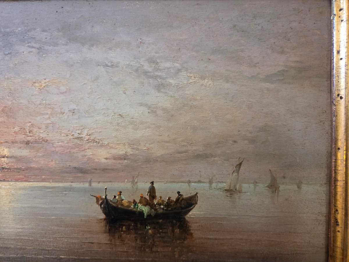 Huile sur panneau marine de Ferdinand Bonheur -photo-3
