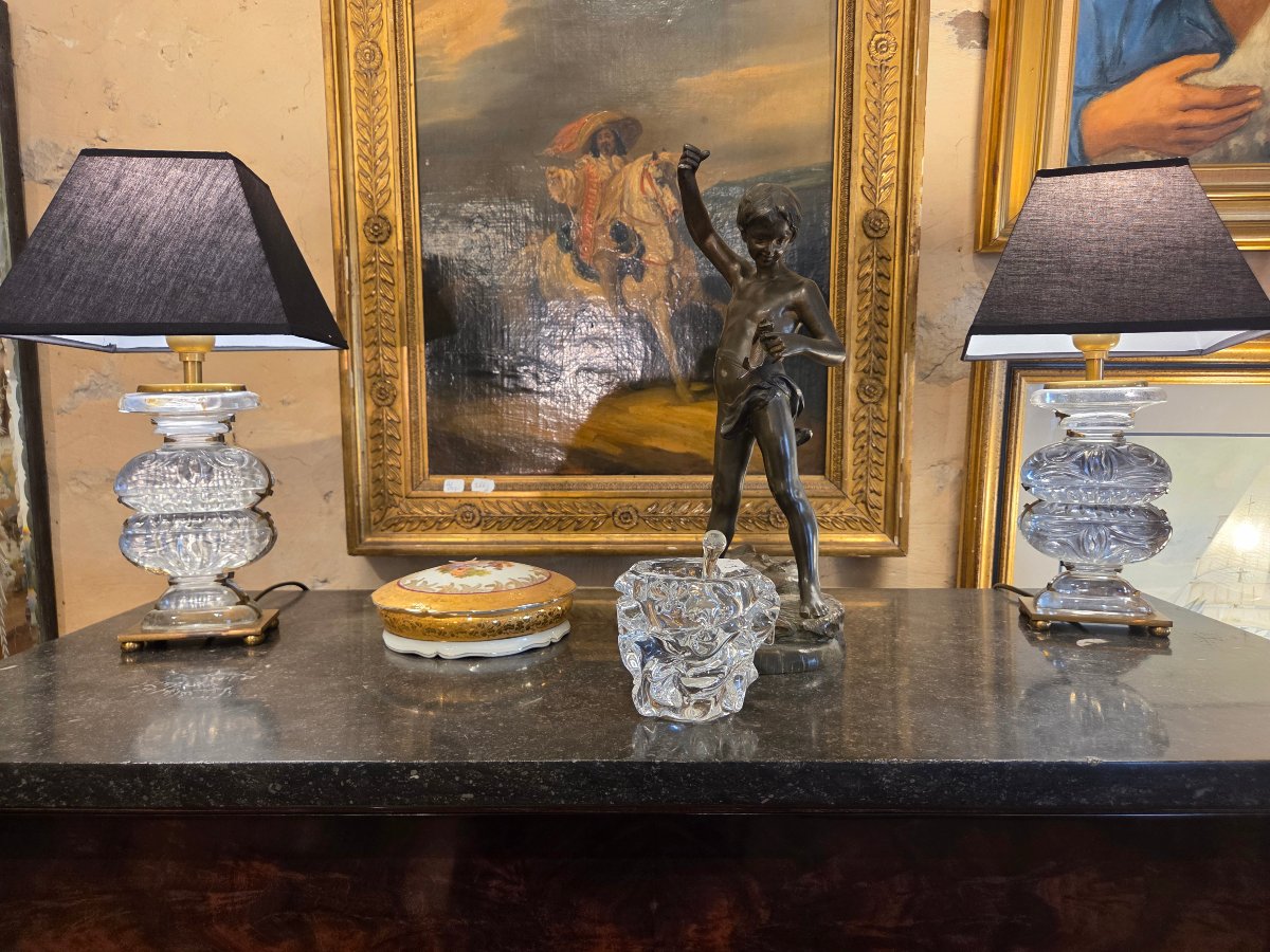 Pair Of Crystal Lamps By Baguès -photo-2