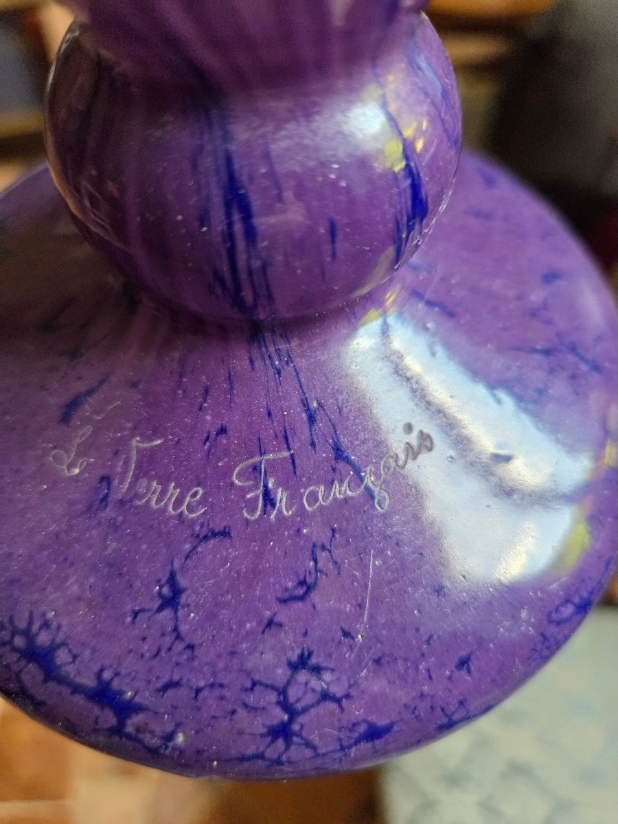Vase art déco de Charder le Verre Français -photo-2