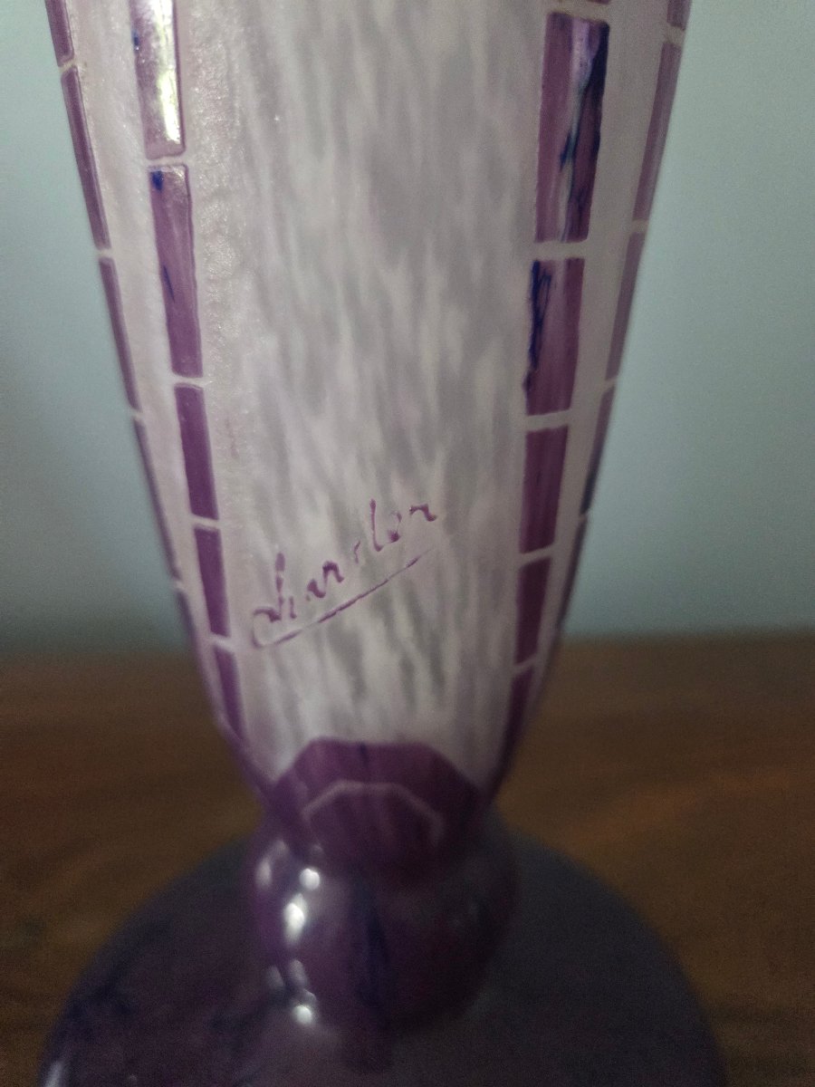 Vase art déco de Charder le Verre Français -photo-3