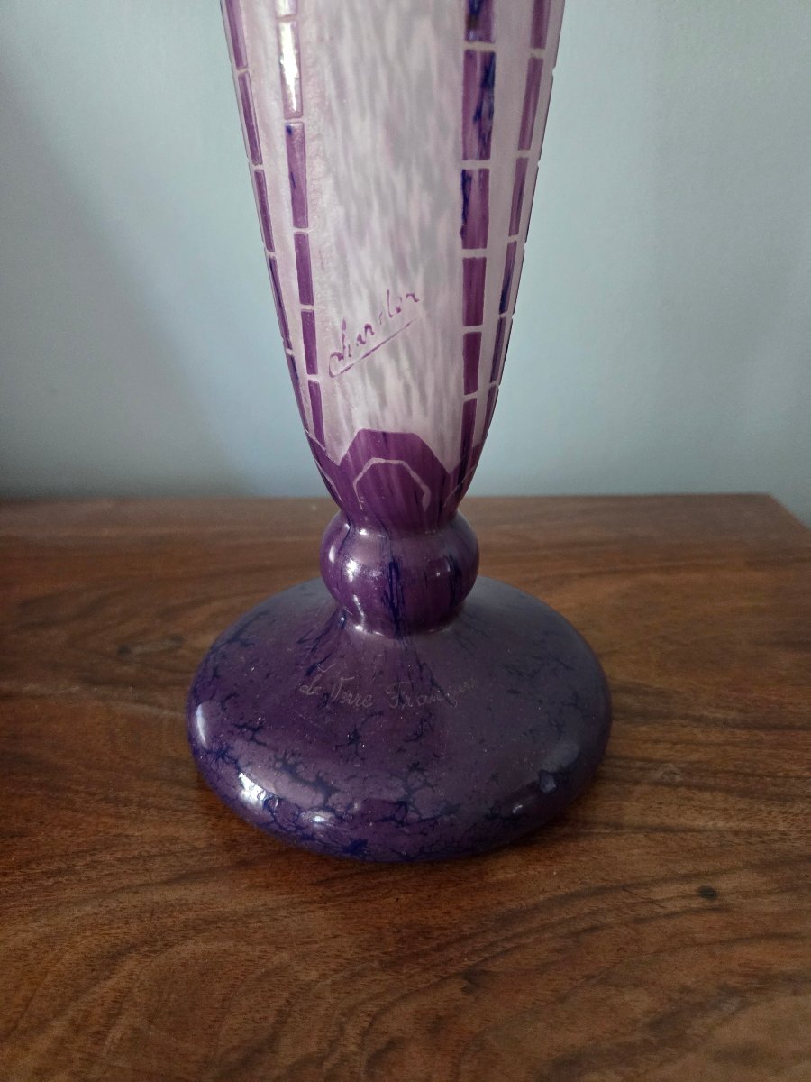 Vase art déco de Charder le Verre Français -photo-4