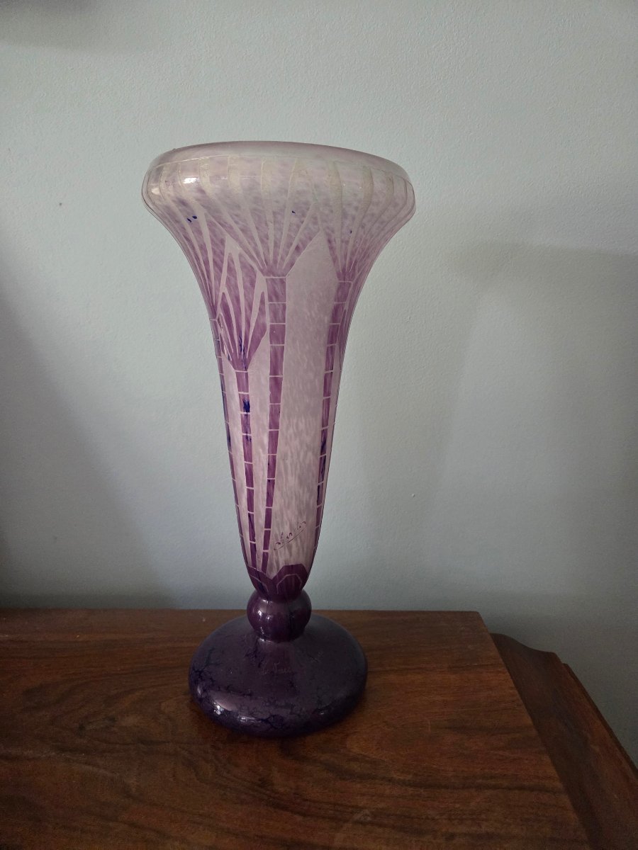 Vase art déco de Charder le Verre Français -photo-1