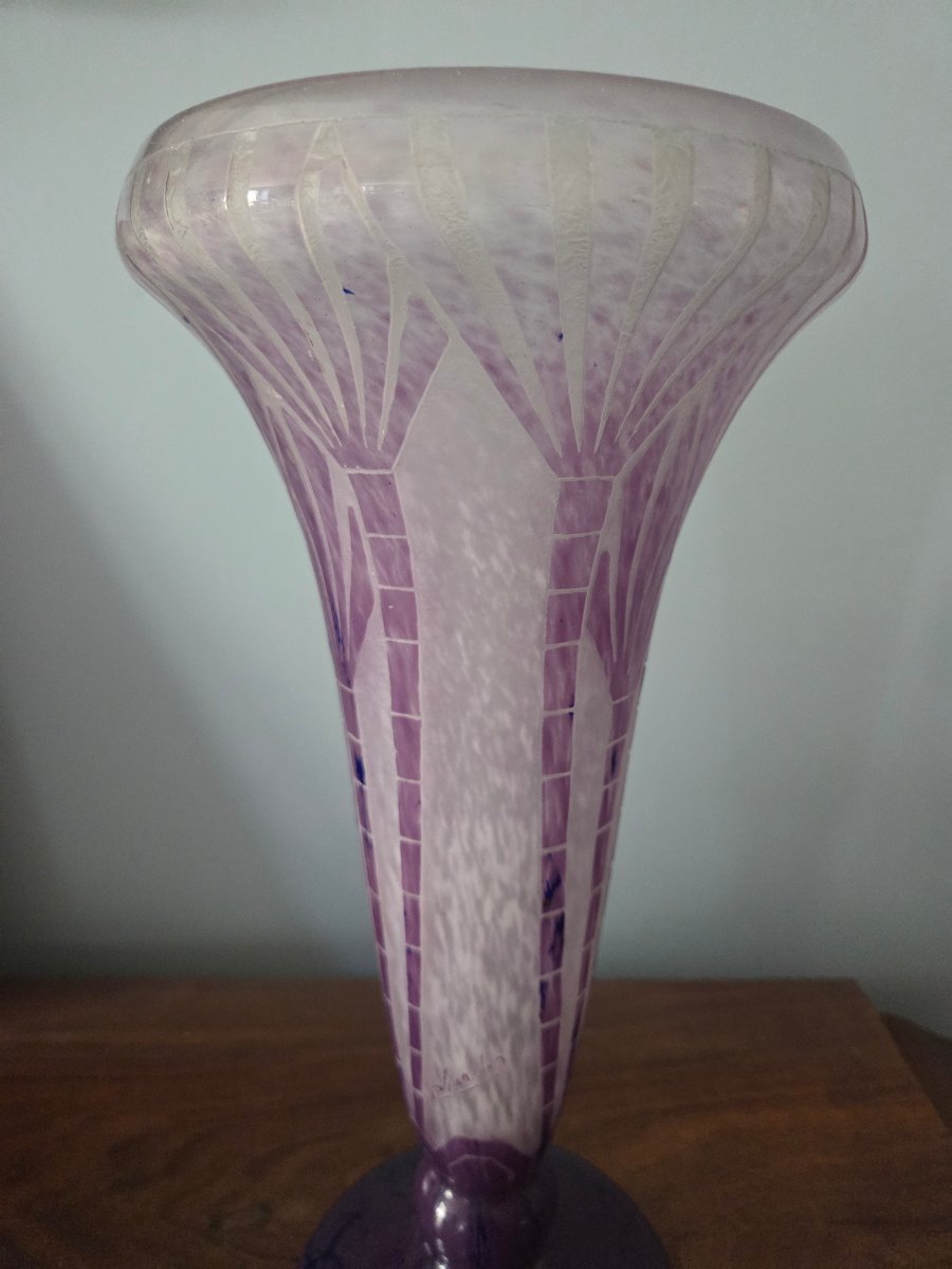 Vase art déco de Charder le Verre Français 