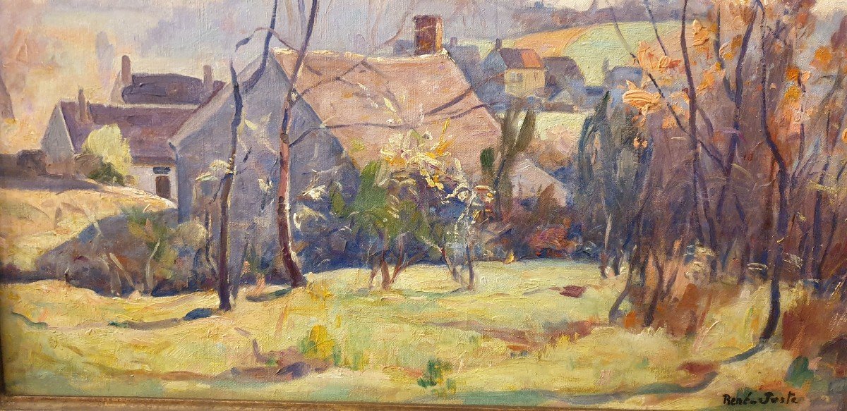 Oil On Canvas By René Camille René-juste Entitled Spring In Grosrouvre In Yvelines-photo-2