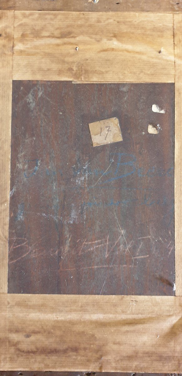 Oil On Panel By Jan Van Beers Mandolin Player-photo-2