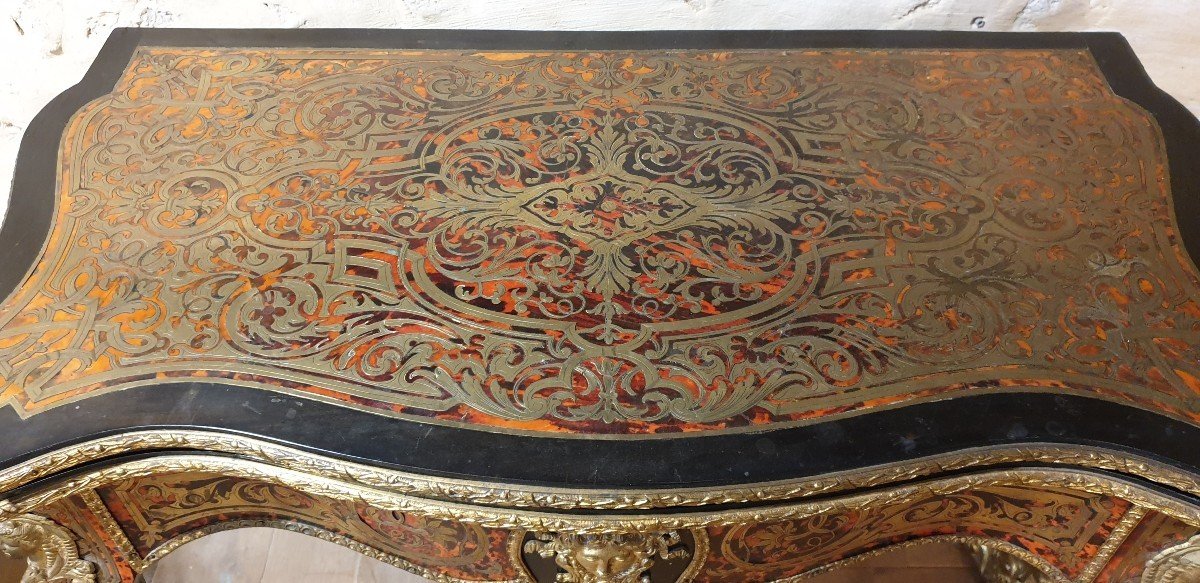 Boulle Napoleon 3 Marquetry Game Table-photo-4