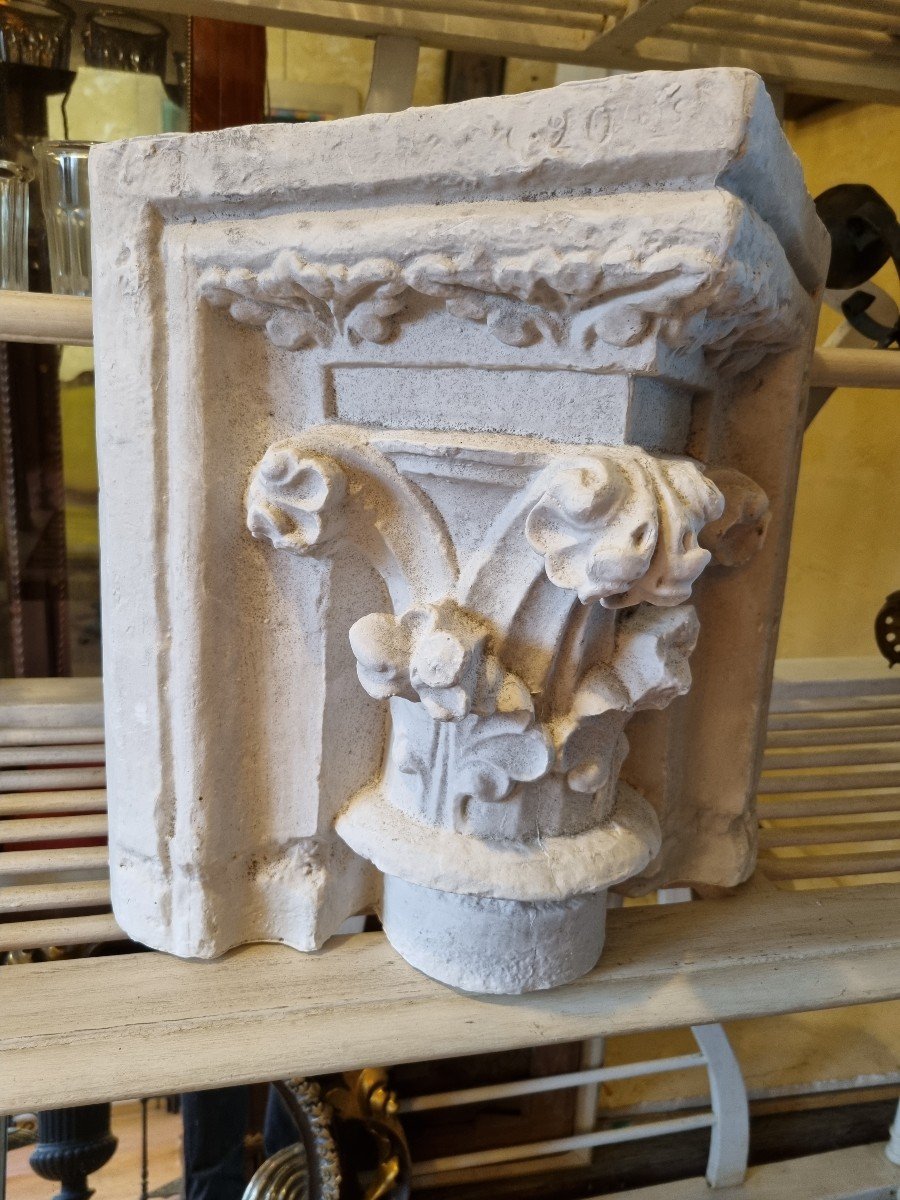 Paire De Plâtres d'Atelier Supports De Statues-photo-4