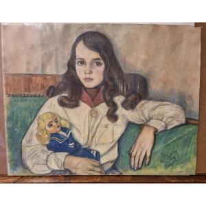 Portrait Of A Young Girl 1919 A. Kachinsky