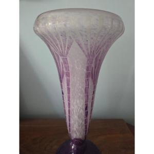 Art Deco Vase By Charder Le Verre Français 