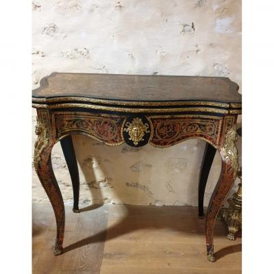 Boulle Napoleon 3 Marquetry Game Table
