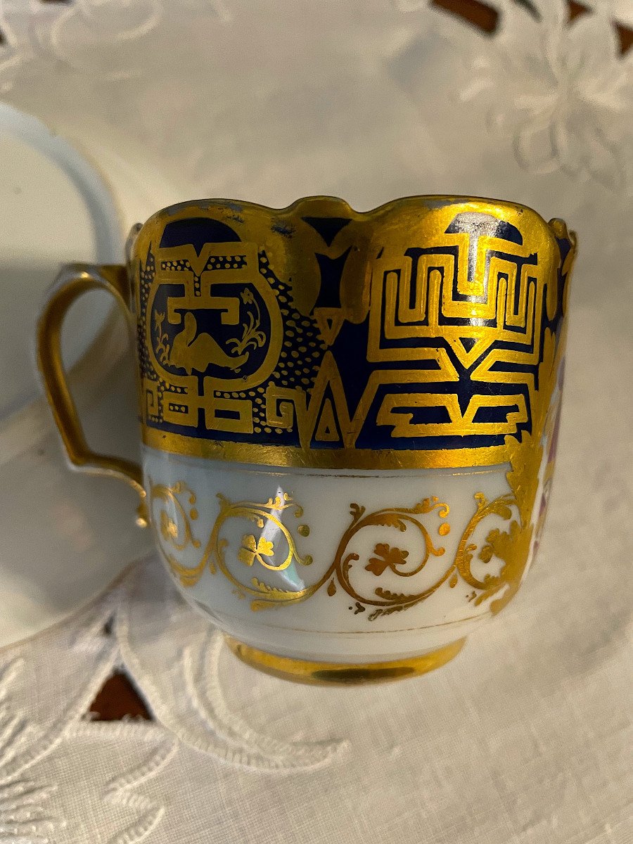 Tasse à Café Aux Armes De La Maison De Savoie Dans La Première Moitié Du XIX Eme-photo-2