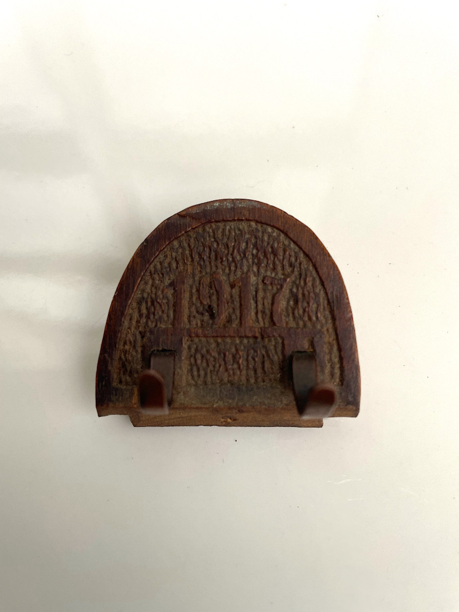 Petit Sabot -encrier , Souvenir De La Grande Guerre à Dunkerque En 1917.-photo-4