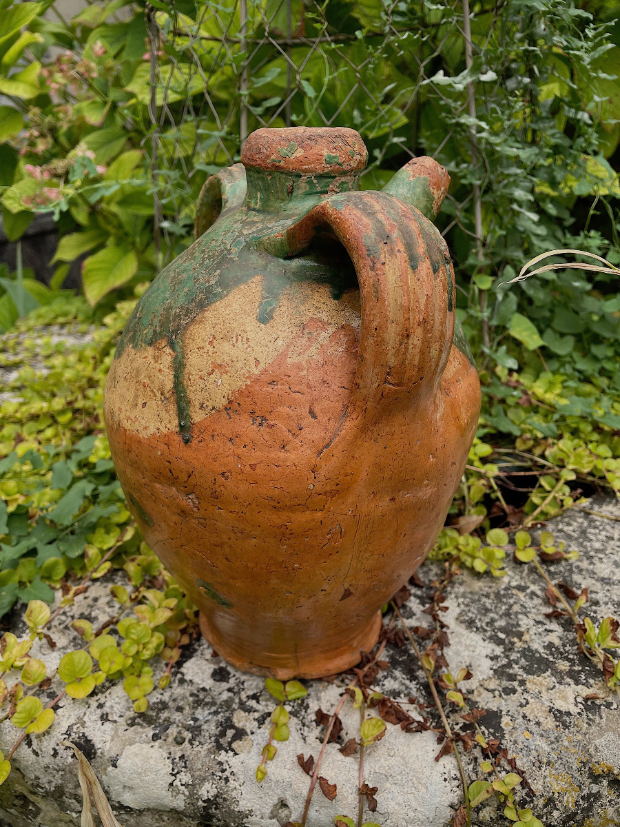 Cruche en terre cuite vernissée de la chapelle des pots en Vendée-photo-3
