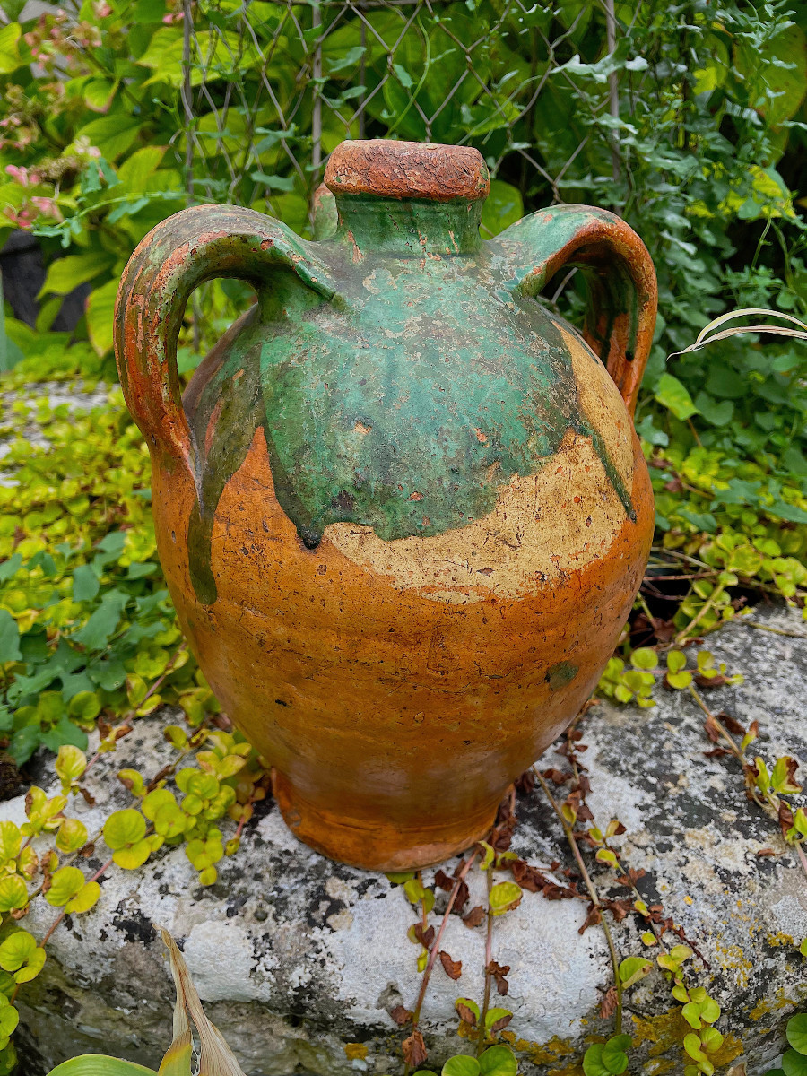 Cruche en terre cuite vernissée de la chapelle des pots en Vendée-photo-2