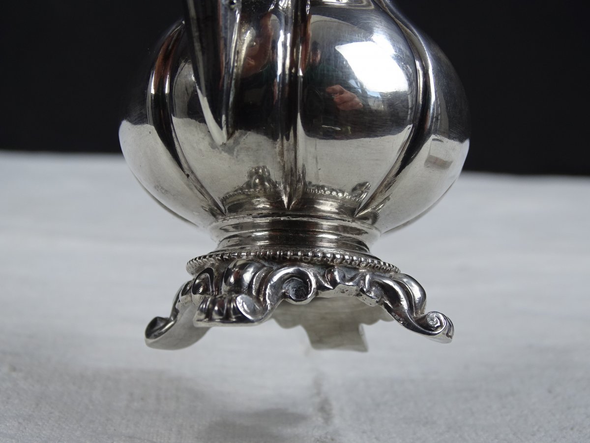 Silver Miniature Coffee Maker, Masterpiece By Martial Fray In Paris Around 1850-photo-4