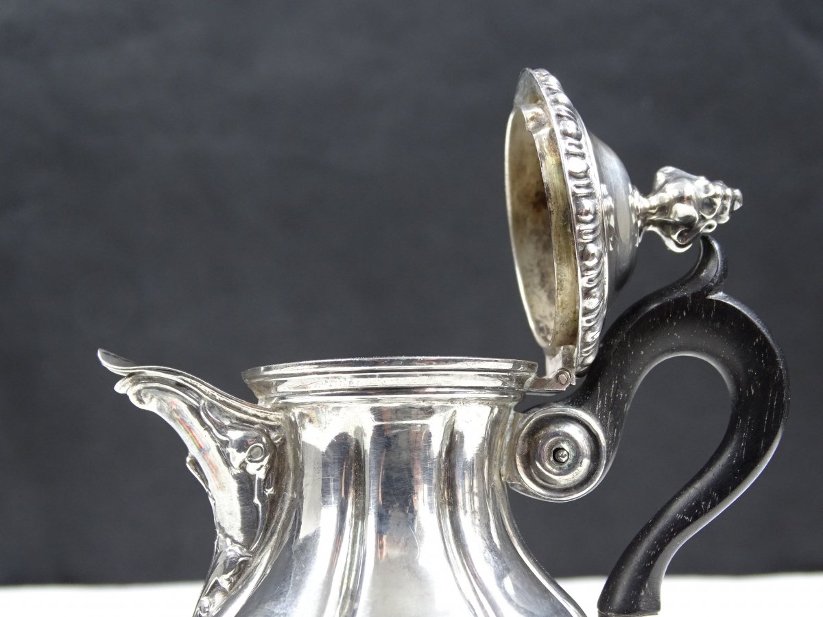 Silver Miniature Coffee Maker, Masterpiece By Martial Fray In Paris Around 1850-photo-6