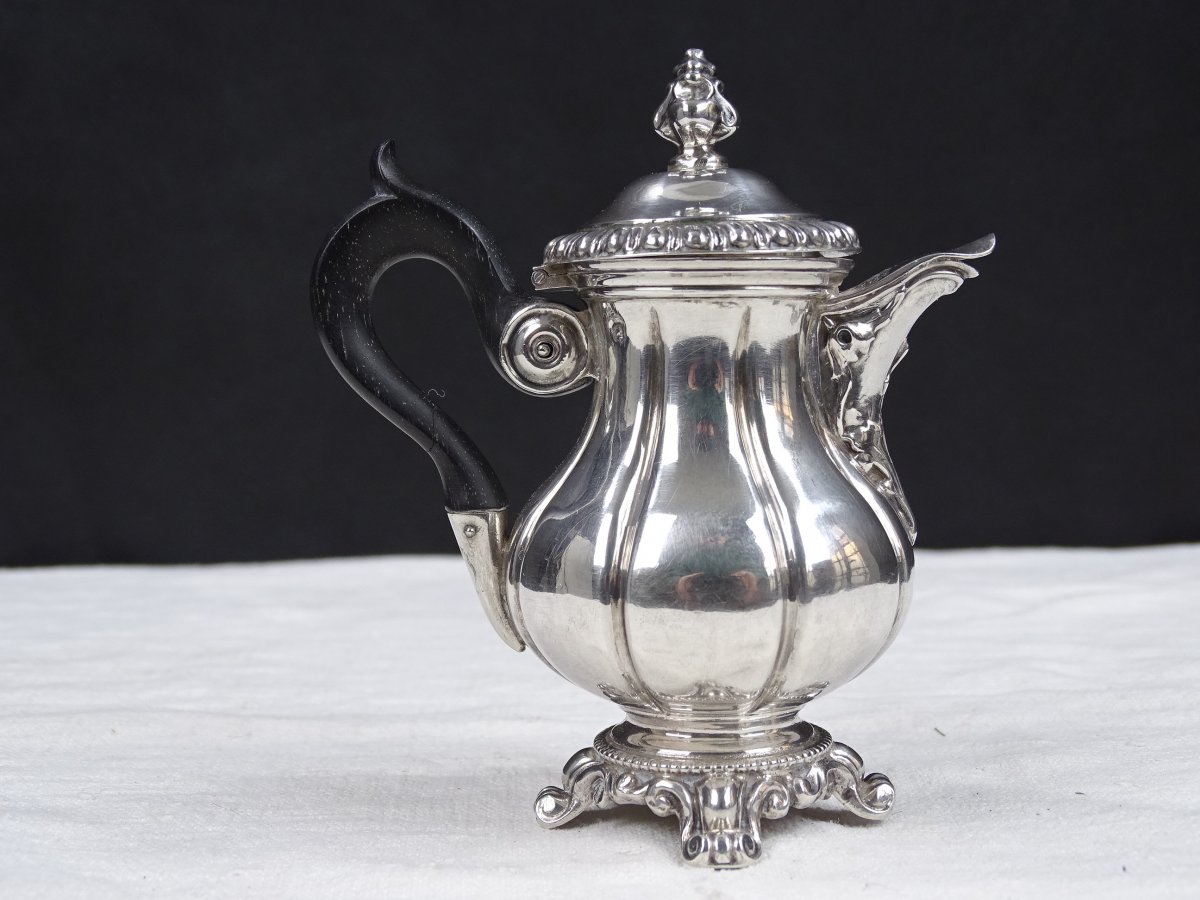 Silver Miniature Coffee Maker, Masterpiece By Martial Fray In Paris Around 1850-photo-7