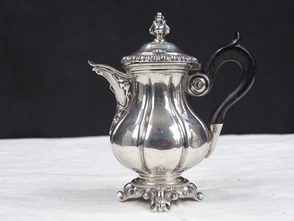 Silver Miniature Coffee Maker, Masterpiece By Martial Fray In Paris Around 1850-photo-8