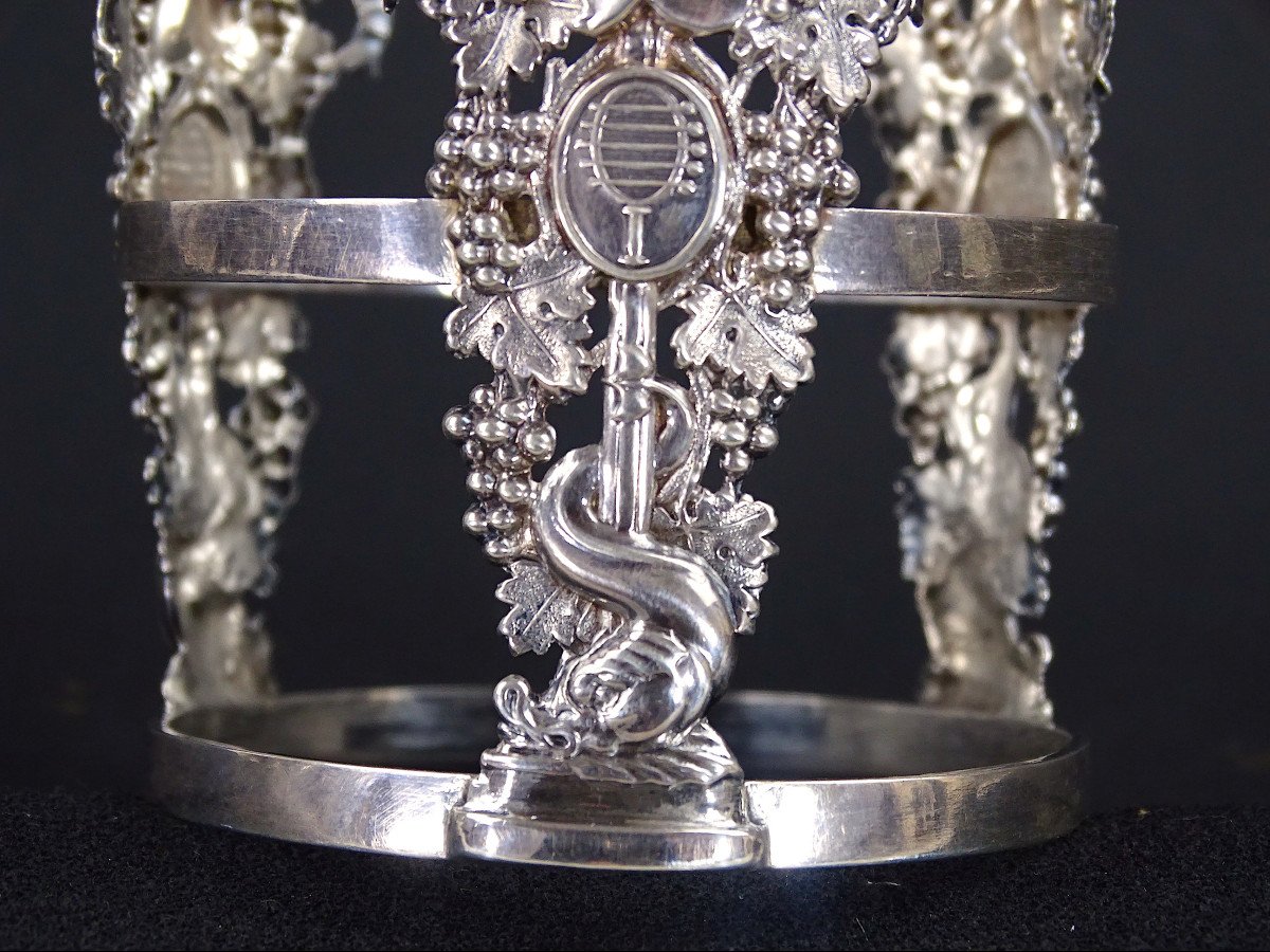 Paire de porte-verres en argent de jeu de paume sous l'empire-photo-4