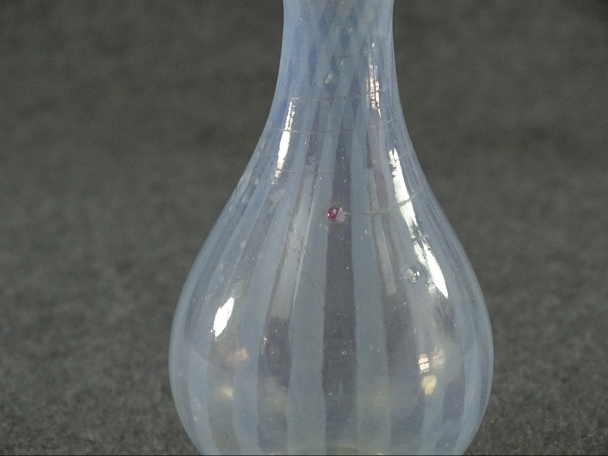 Vase et verre soufflés de couleur d'époque restauration-photo-5