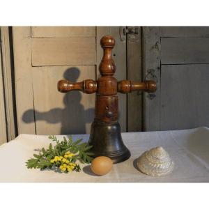 Processional Bell With Three Handles From The Center Of France At The End Of The 17th Century