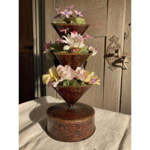 Cut Flower Display By A Tinsmith From The Mid-19th Century