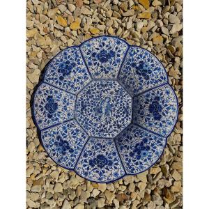  		Delft Earthenware Fluted Dish From The Late 17th Century.