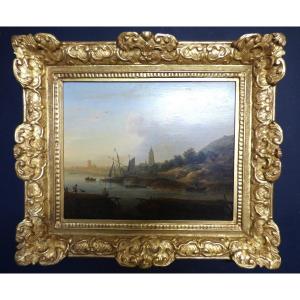  18th Painting In A Louis XIV Period Frame