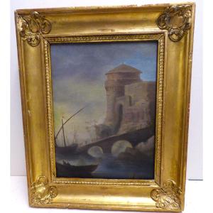 Lively Port From The Early 19th Century 