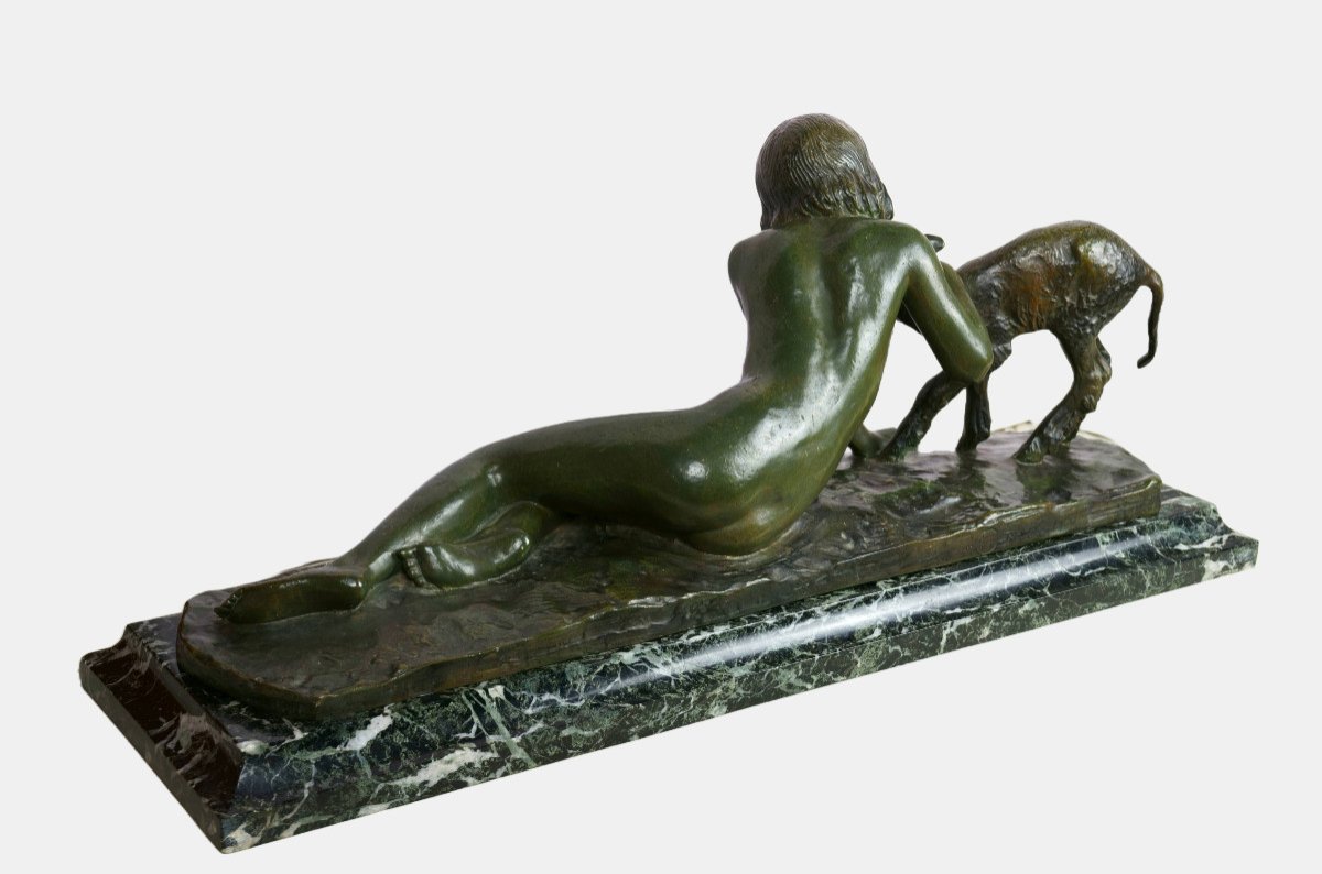 Ary Bitter (1883-1973), Girl With Kid, C. 1930 / - The Caresses Of Innocence --photo-2