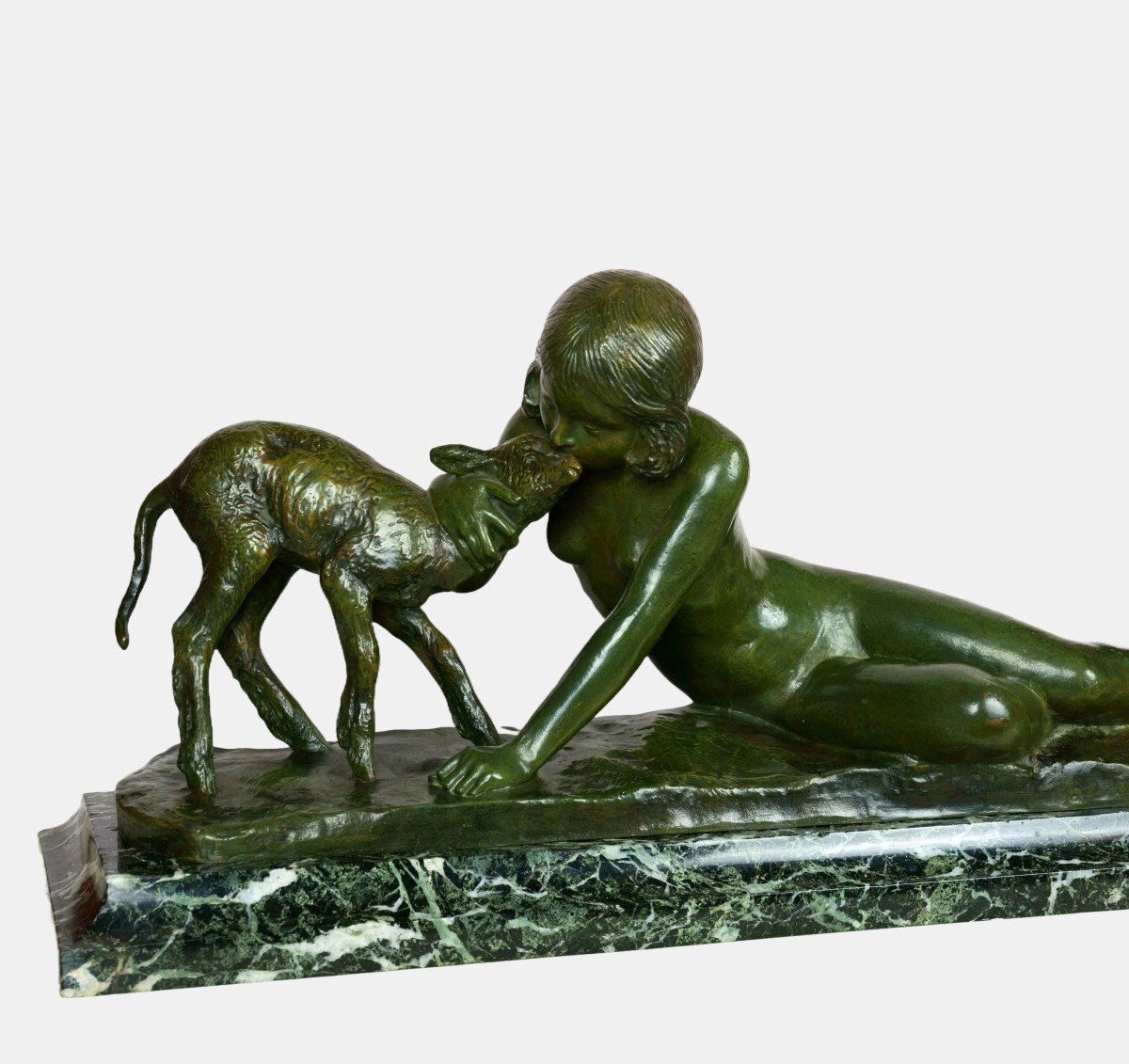 Ary Bitter (1883-1973), Girl With Kid, C. 1930 / - The Caresses Of Innocence --photo-3