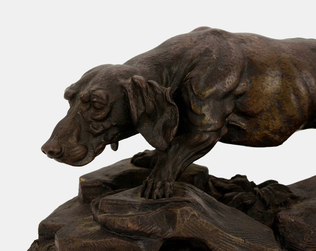 Jules Moigniez (1835-1894), Hunting Dog On The Prowl, C. 1880 / - Following The Trail --photo-5