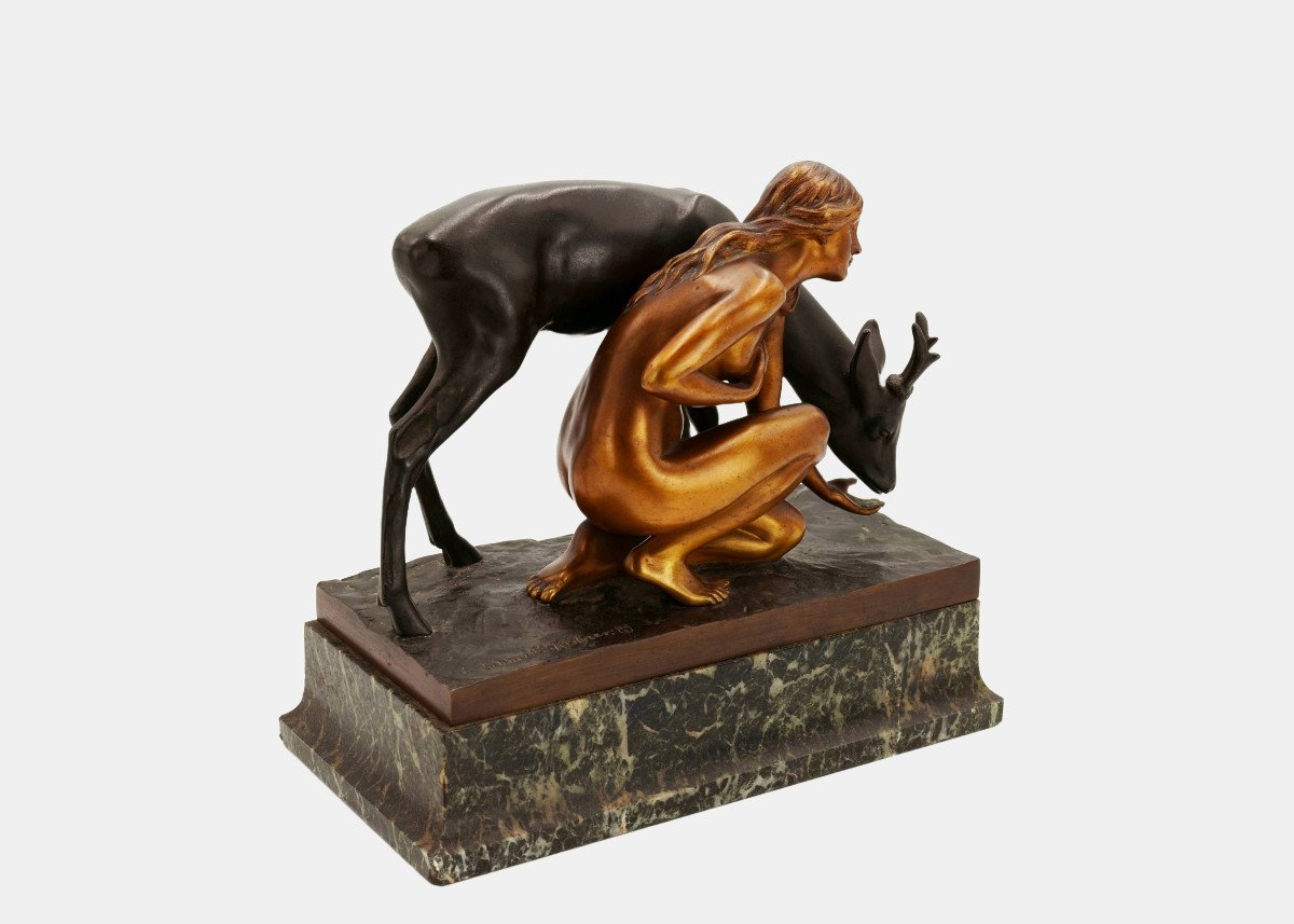 Erich Schmidt-kestner (1877-1941), The Feeding, Around 1915 / - Natural Grace --photo-5