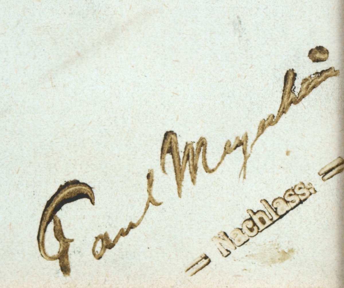 Paul Meyerheim (1842-1915), Étude Avec Torse De Dame, Mains Et Parapluie-photo-3