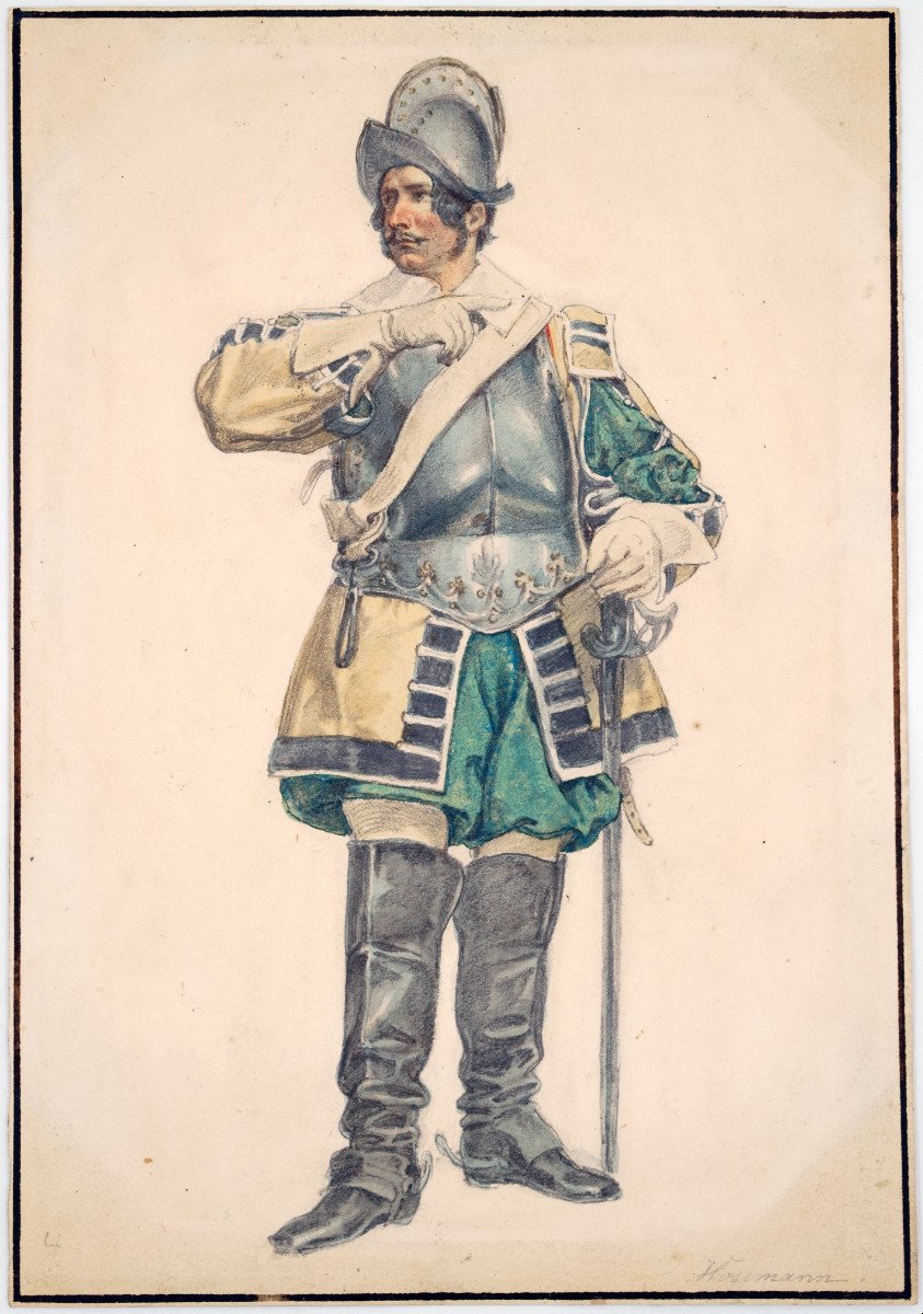 Theodor Hosemann (1807-1875), The Actor Karl Seydelmann, Probably As Max Piccolomini, C. 1840