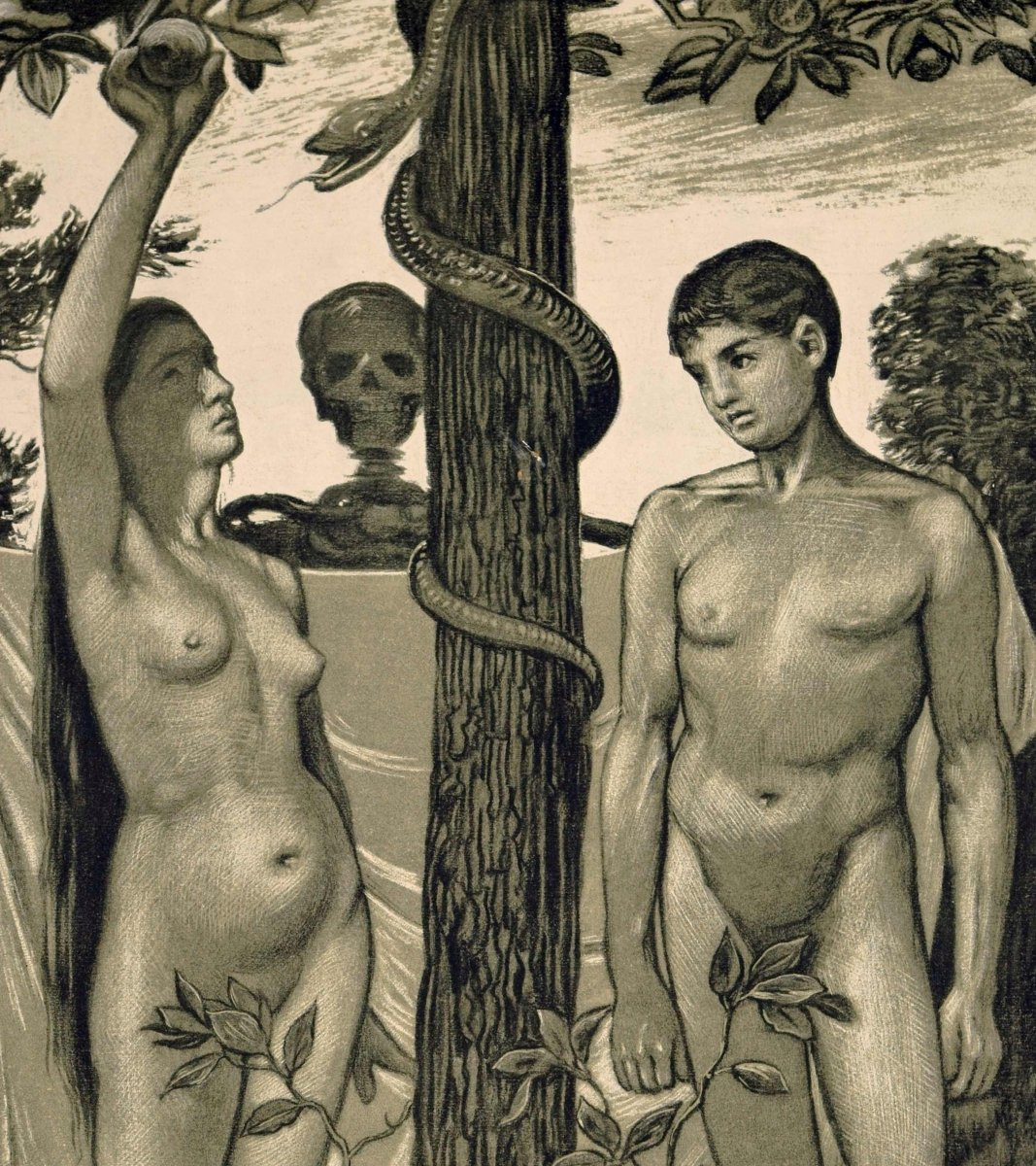 Hans Thoma (1839-1924), Adam And Eve, 1904-photo-2