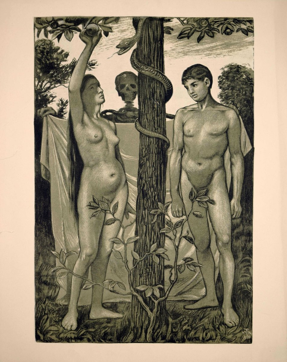 Hans Thoma (1839-1924), Adam And Eve, 1904-photo-3