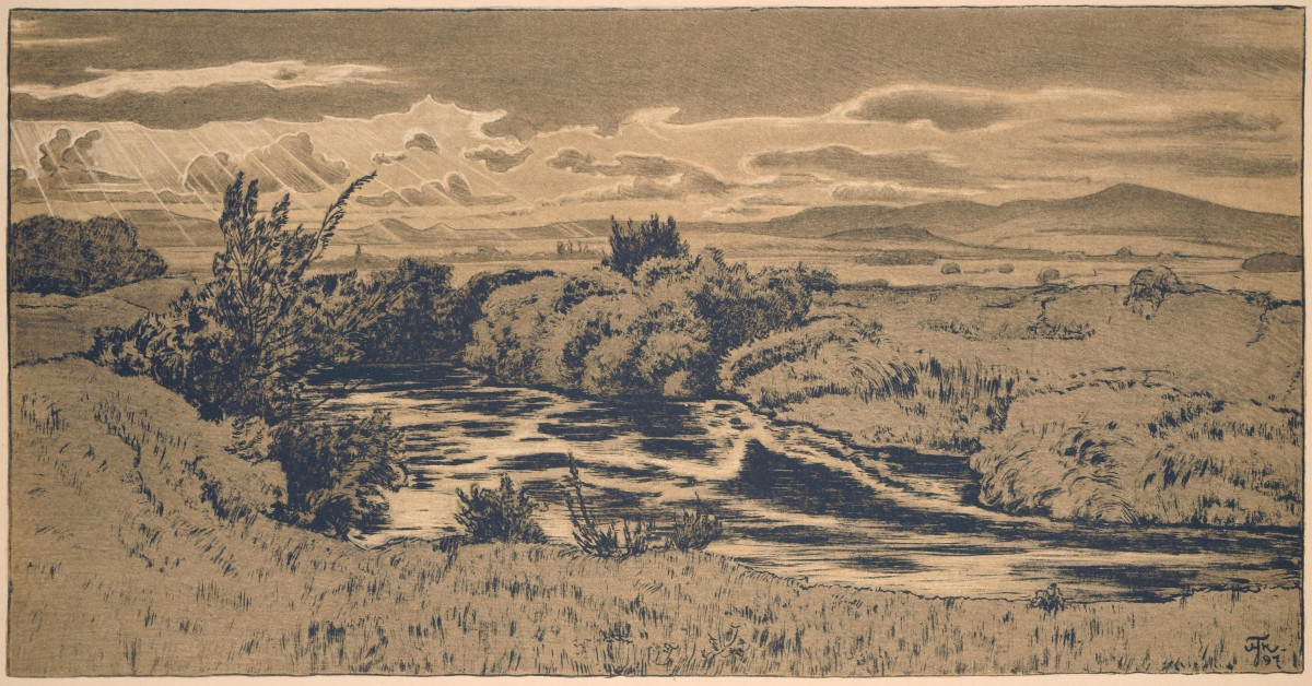 Hans Thoma (1839–1924), Au Bord De L’étang, 1897