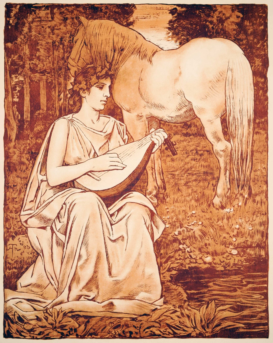 Hans Thoma (1839-1924), Muse, 1893 /  - In The Realm Of The Muses -