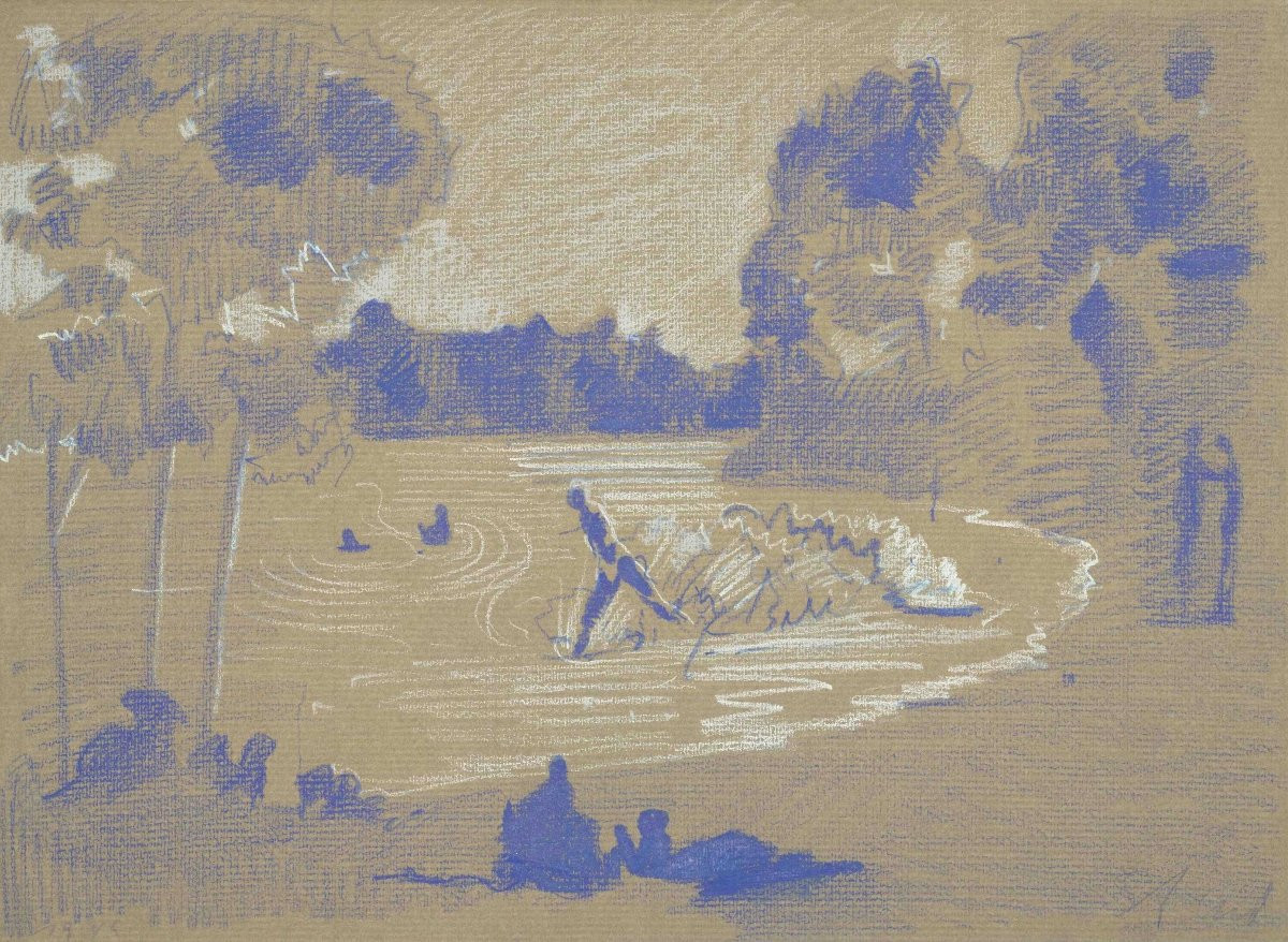 Reinhard Stangl (*1959), Lac solitaire et animé, 1985-photo-1